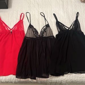 Three Victoria Secret Lingerie Camisoles